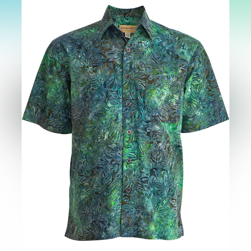 Mens Johari West Hawaiian batik shirt